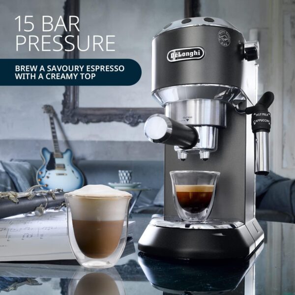 De'Longhi Dedica Espresso Coffee Machine EC685.BK - Image 3